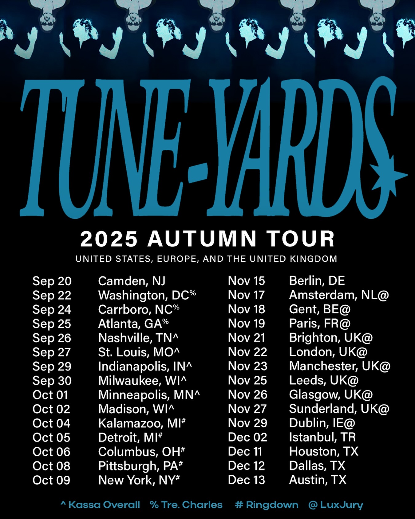 Tune-Yards Tour Poster 2025